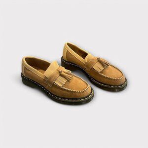 Dr. Martens Adrian Tassel Loafers Tan Suede Leather Womens Size UK8 / US9